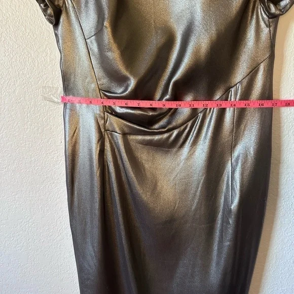 Escada Metallic Silver Shift Cocktail Party Mini Dress - Size 42 - L - Picture 10 of 13